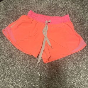 Lululemon lined running shorts pink/coral